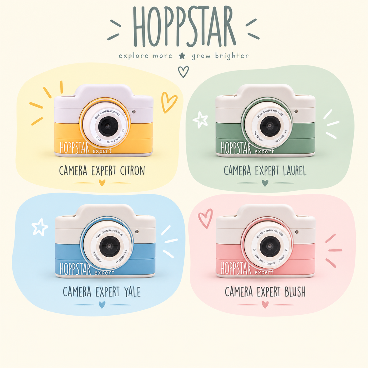 CHILDREN’S DIGITAL CAMERA WITH SELFIE & VIDEO | ‘EXPERT’ | — BY HOPPSTAR®