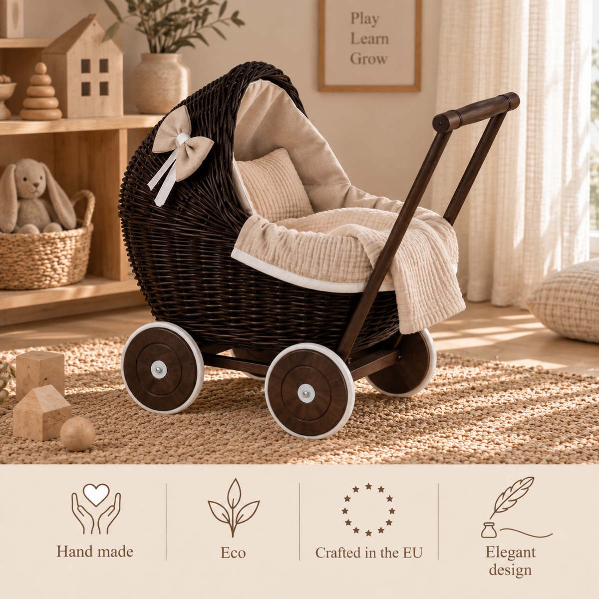 WICKER STROLLER | LILI | — BY WICKER STORIES®