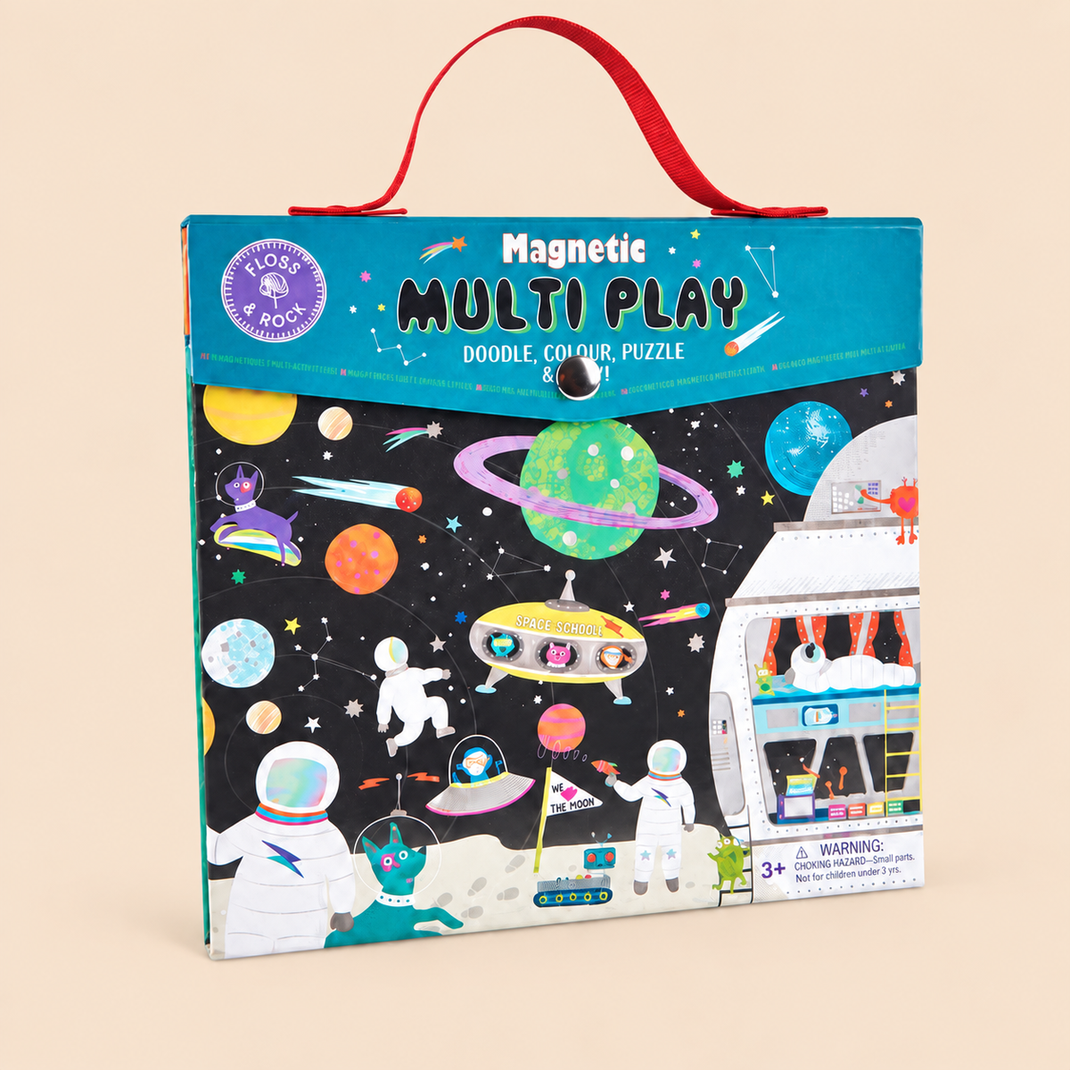 MAGNETIC MULTI PLAY | ‘SPACE’ 4-IN-1 ACTIVITY SET | — BY FLOSS & ROCK®