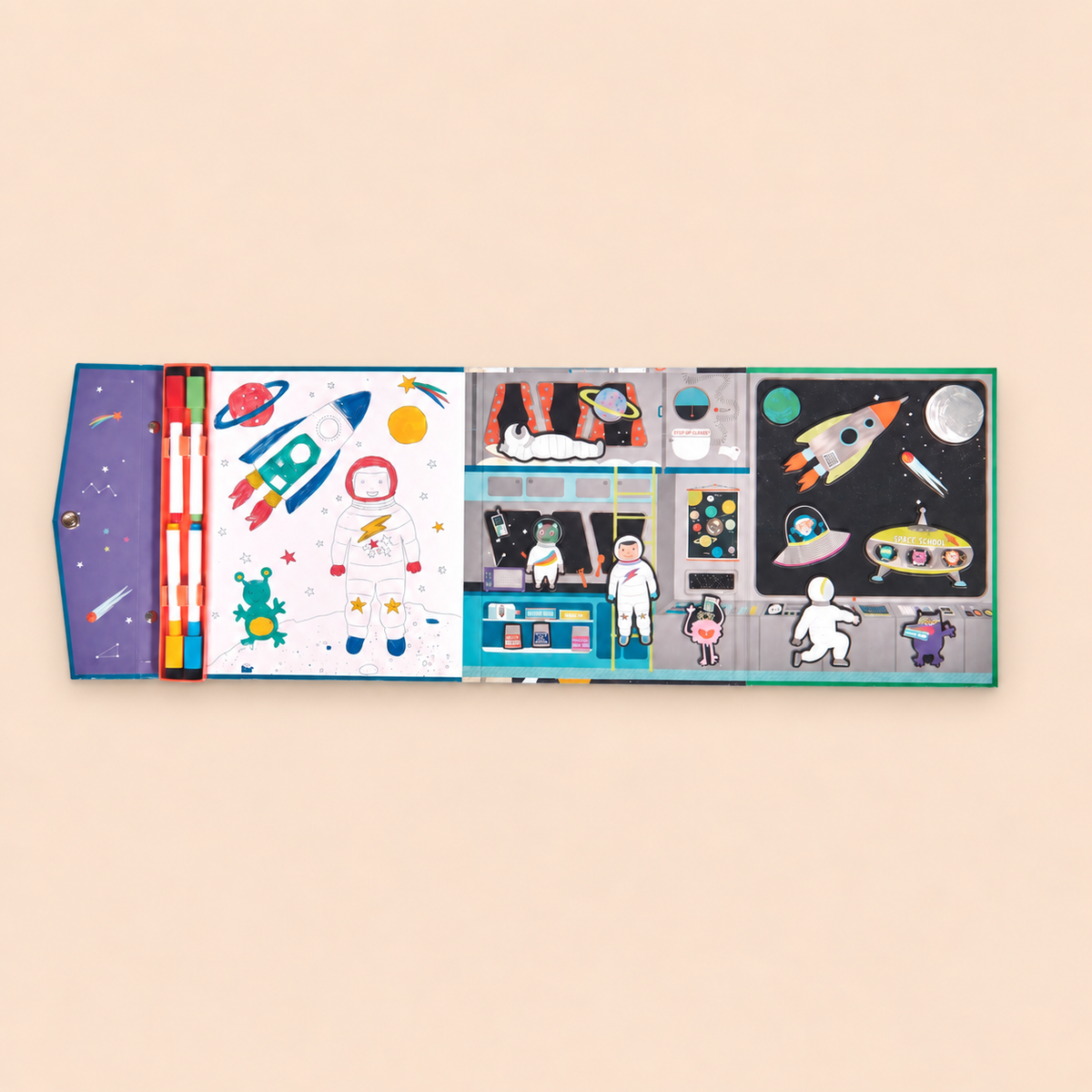 MAGNETIC MULTI PLAY | ‘SPACE’ 4-IN-1 ACTIVITY SET | — BY FLOSS & ROCK®