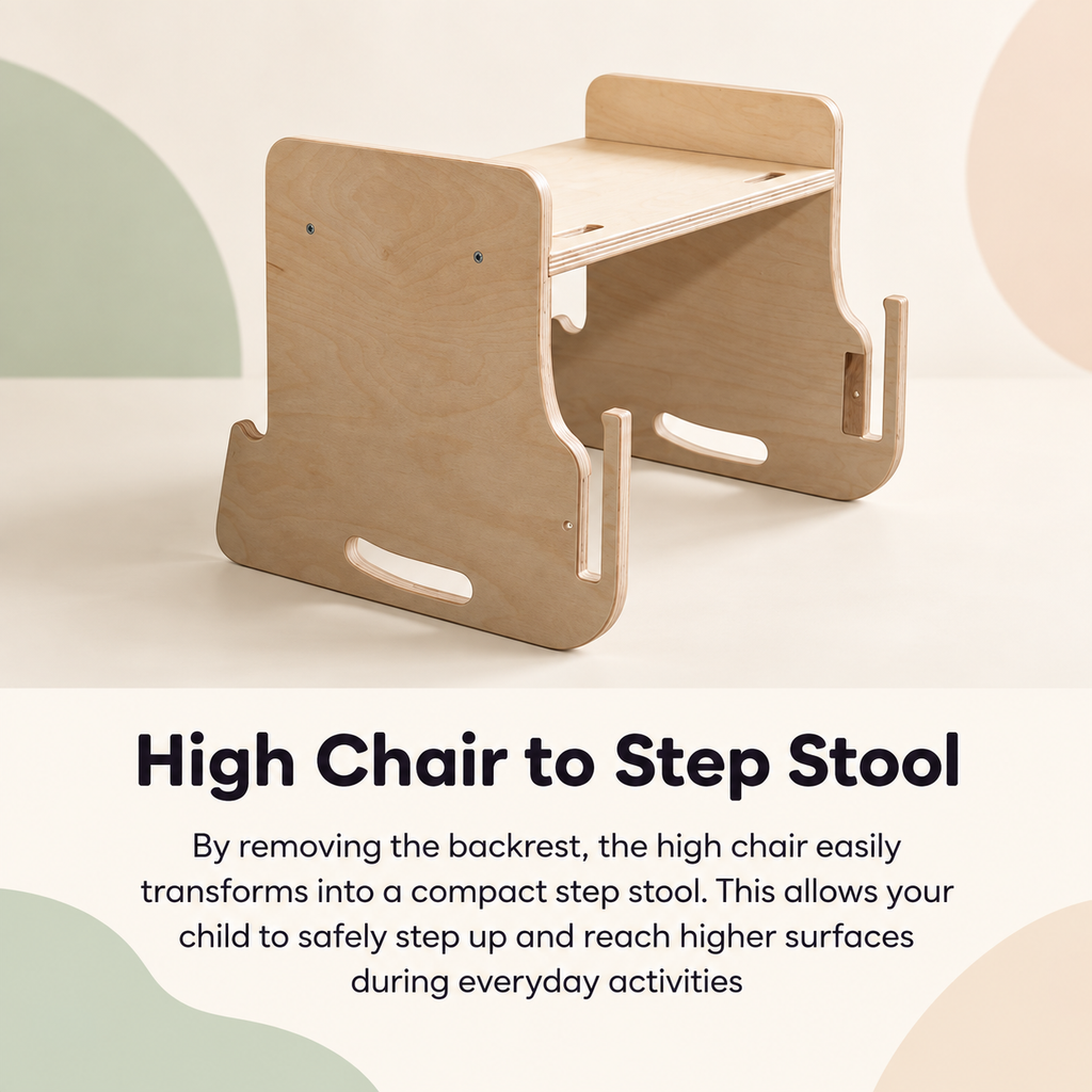 TRANSFORMABLE: HIGH CHAIR & LEARNING TOWER & CHAIR WITH TABLE | 3IN1 | MODUSTEP| — BY LEG&GO®