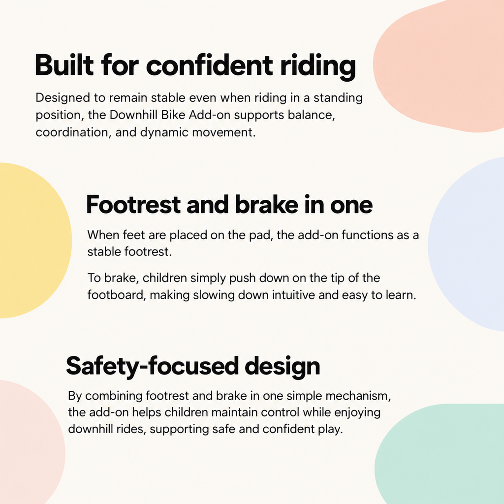 ‘ADD-ON’ : DOWNHILL FOR ‘BIKE 3-IN-1’ | — BY LEG&GO®
