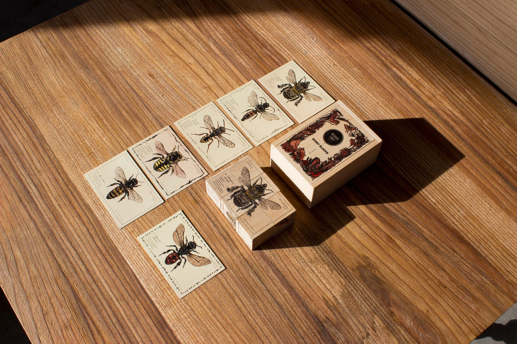 SPECIES OF BEES | WOODEN PUZZLE BLOCKS | — BY WOODEN STORY®