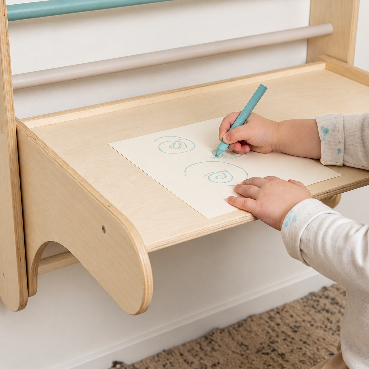 ‘ADD-ON’ : TABLE & CHAIR FOR ‘PIKLER’ WALL | WOOD |  — BY LEG&GO®’