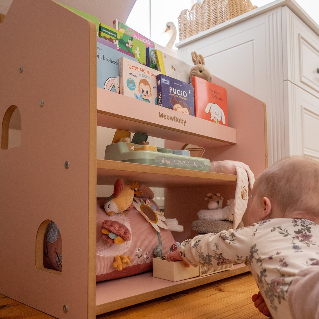 MONTESSORI BOOKSHELF | CLOUD & HOUSE SHAPED | – BY MEOWBABY®
