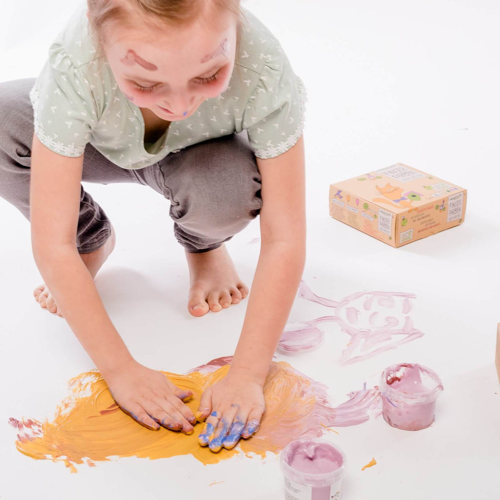 ORGANIC FINGER PAINTS SET | CRYSTAL COLORS | ‘MIKA’ | — BY NEOGRÜN®