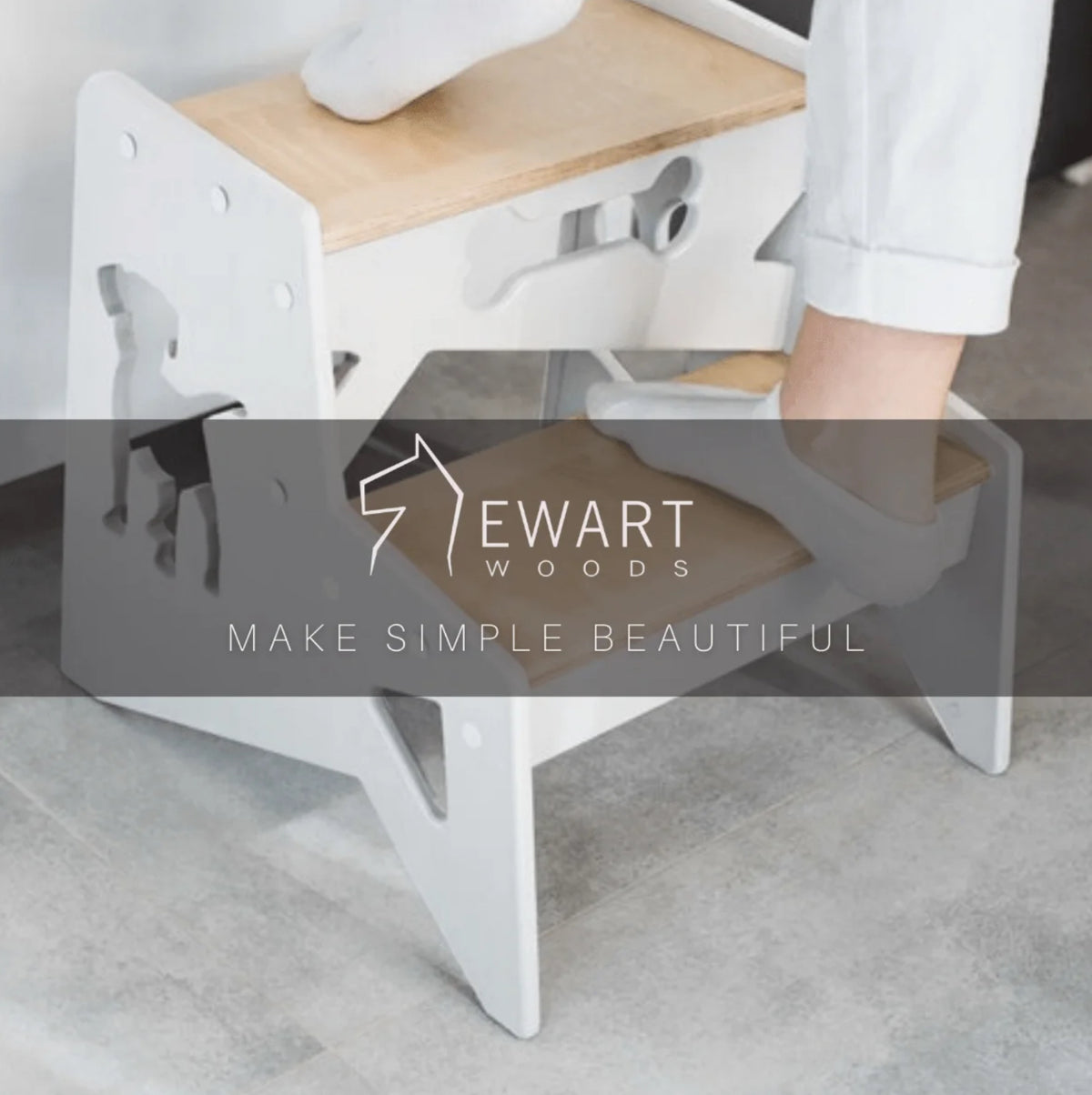 TWO-STEP STOOL | — BY EWART WOODS®