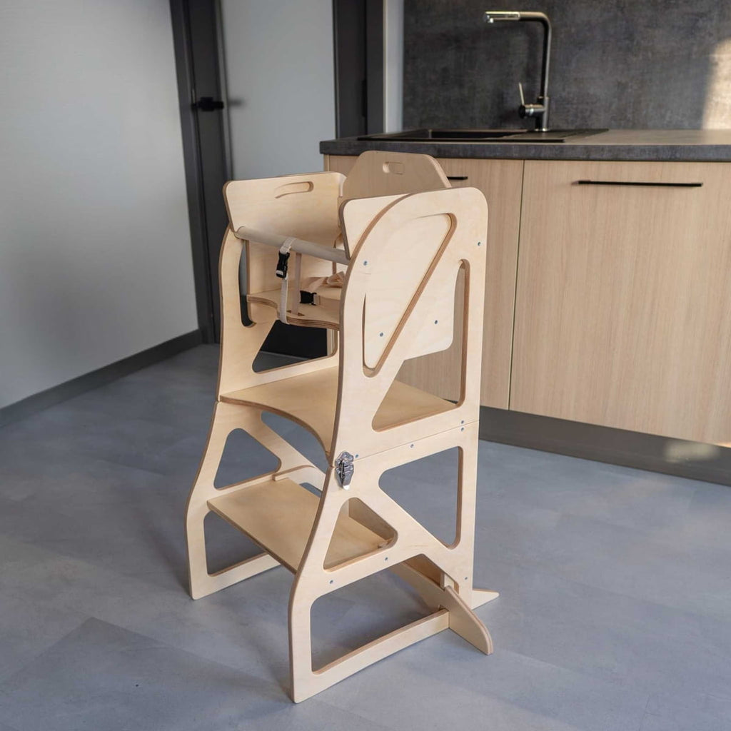 TRANSFORMABLE: HIGH CHAIR & LEARNING TOWER & CHAIR WITH TABLE | 3IN1 | MODUSTEP| — BY LEG&GO®