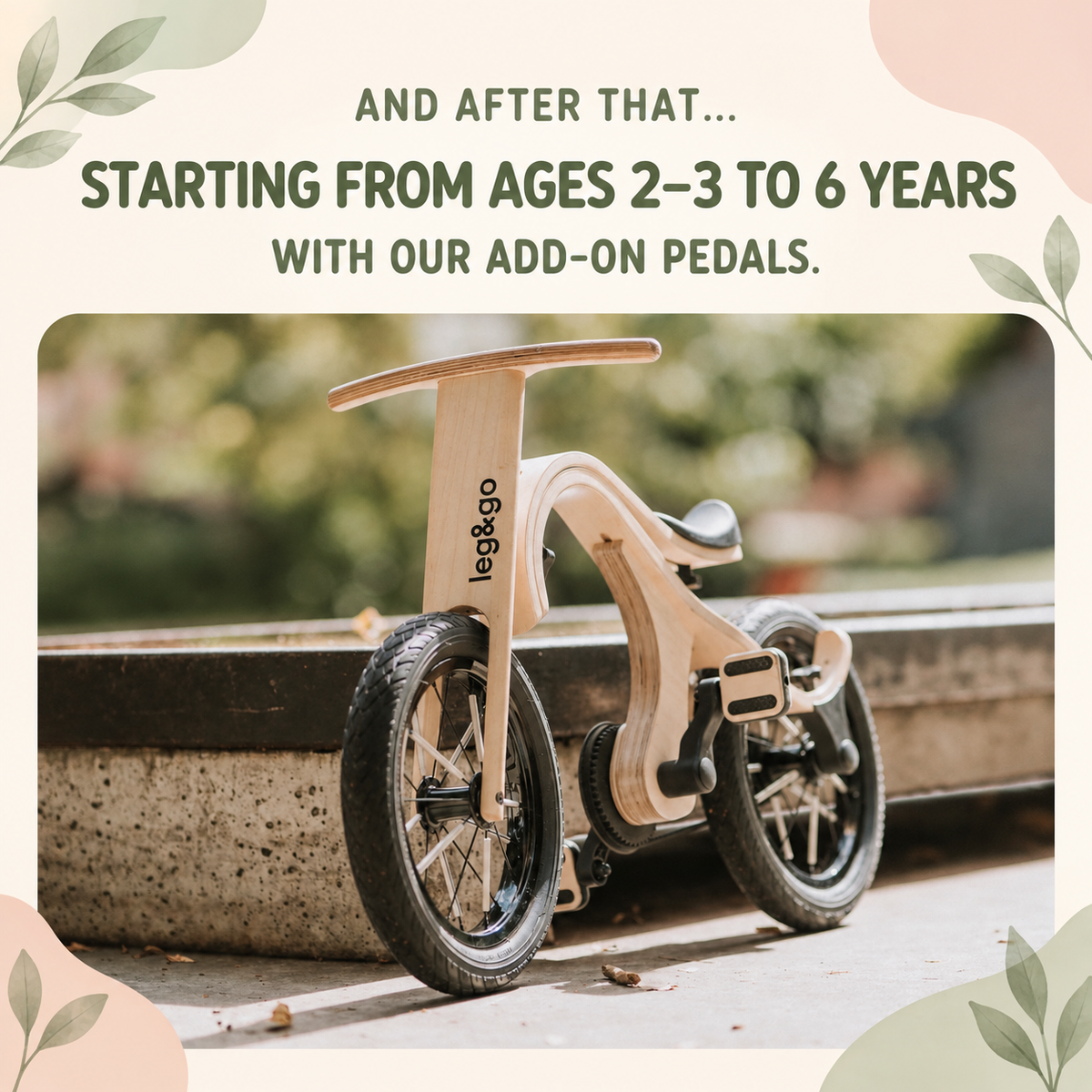 ‘ADD ON’ : PEDALS FOR ‘BIKE 3-IN-1’ | — BY LEG&GO®