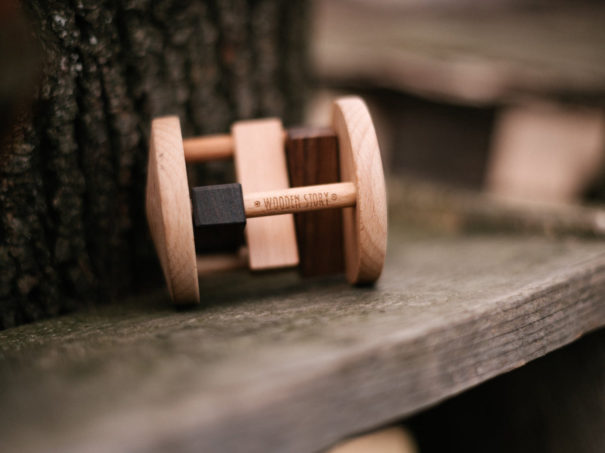 FIELDFARE RATTLE | NATURAL WOODEN SENSORY TOY | — BY WOODEN STORY®