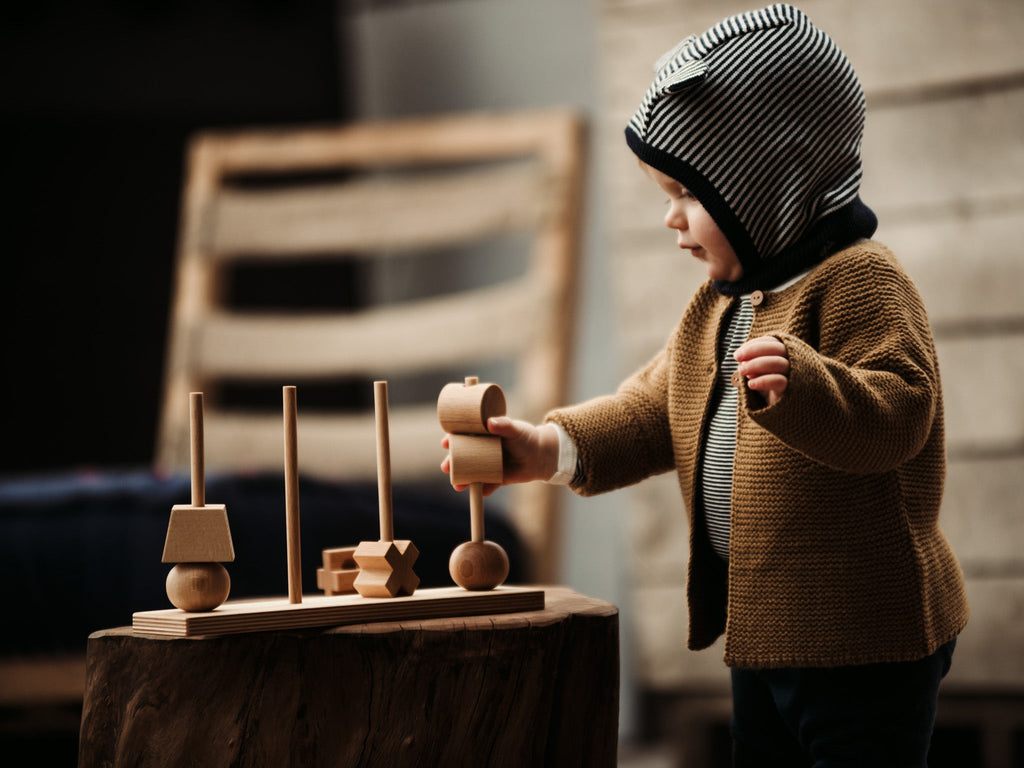 NATURAL STACKING TOY | MONTESSORI | — BY WOODEN STORY®