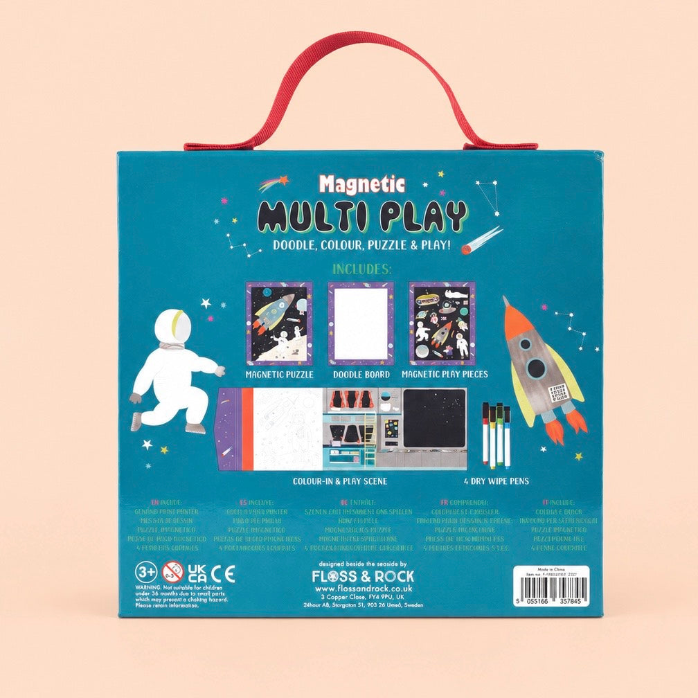 MAGNETIC MULTI PLAY | ‘SPACE’ 4-IN-1 ACTIVITY SET | — BY FLOSS & ROCK®