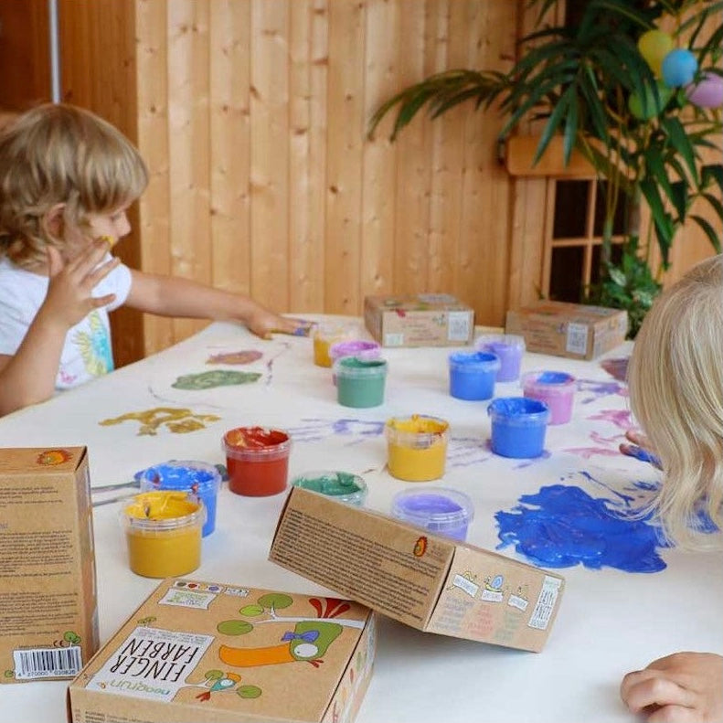ORGANIC FINGER PAINTS SET | CRYSTAL COLORS | ‘MIKA’ | — BY NEOGRÜN®