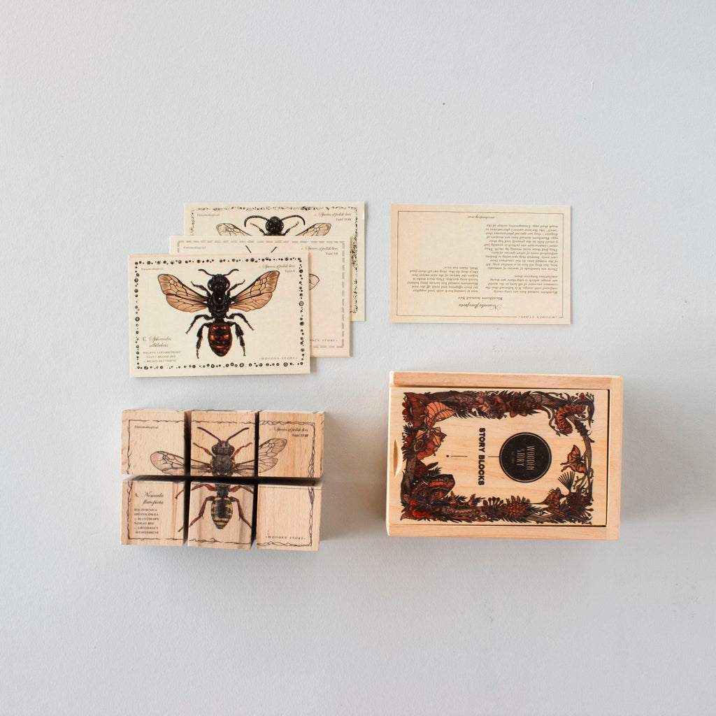 SPECIES OF BEES | WOODEN PUZZLE BLOCKS | — BY WOODEN STORY®