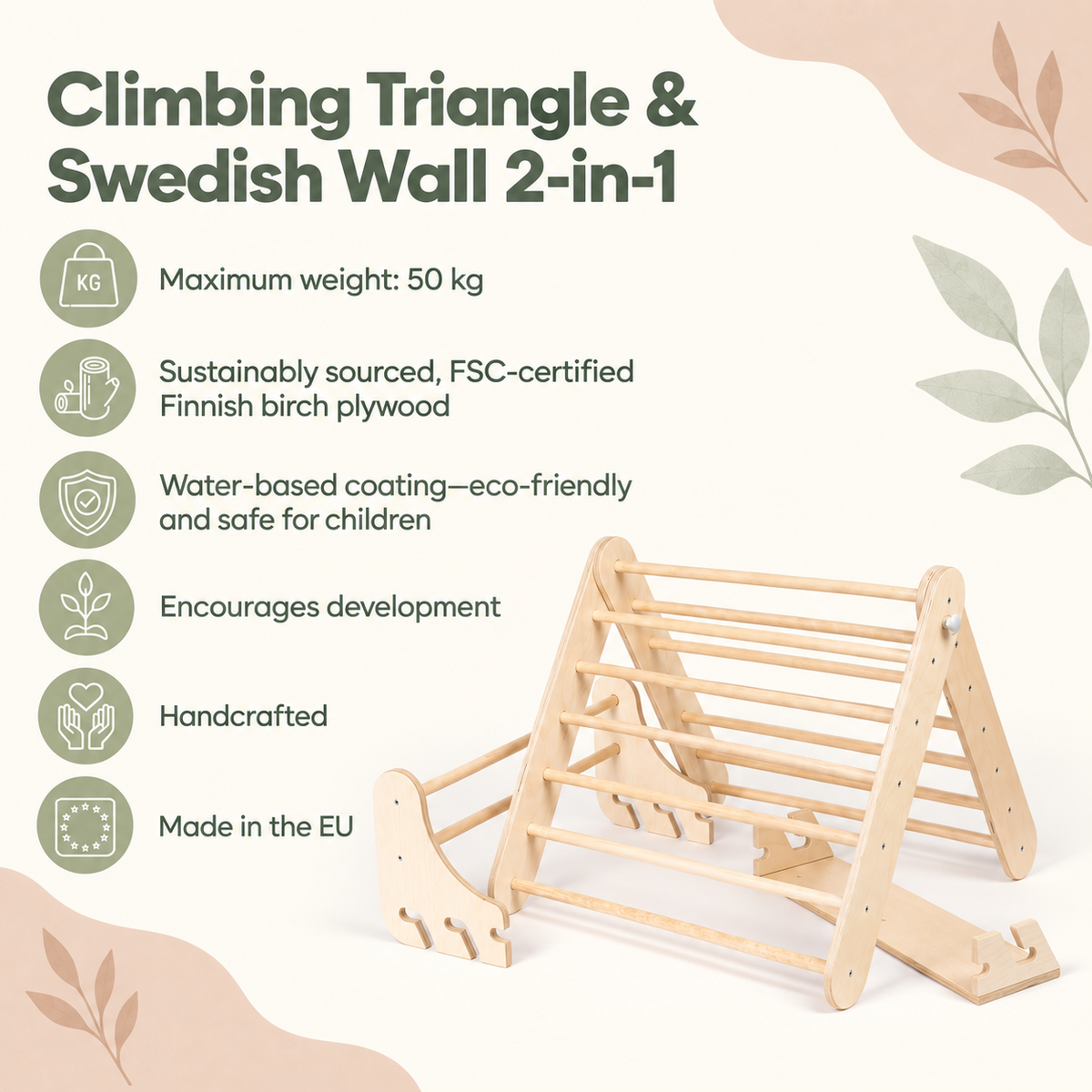 WALL & TRIANGLE | 2-IN-1 | ‘PIKLER’ |  — BY LEG&GO®