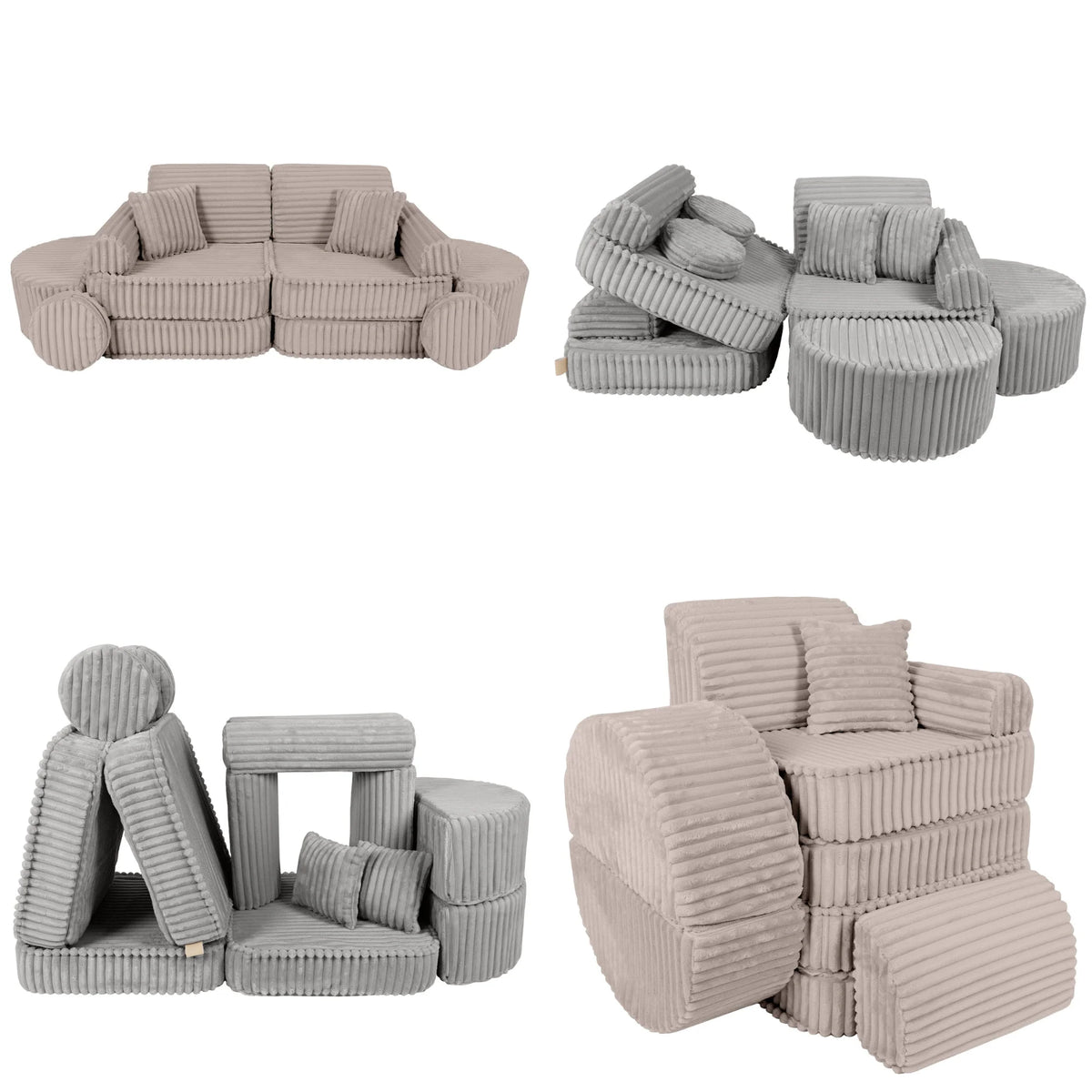 MODULAR PLAY SOFA | POCKET MAX | 12 ELEMENTS  | SLIMCORD | – BY MEOWBABY®