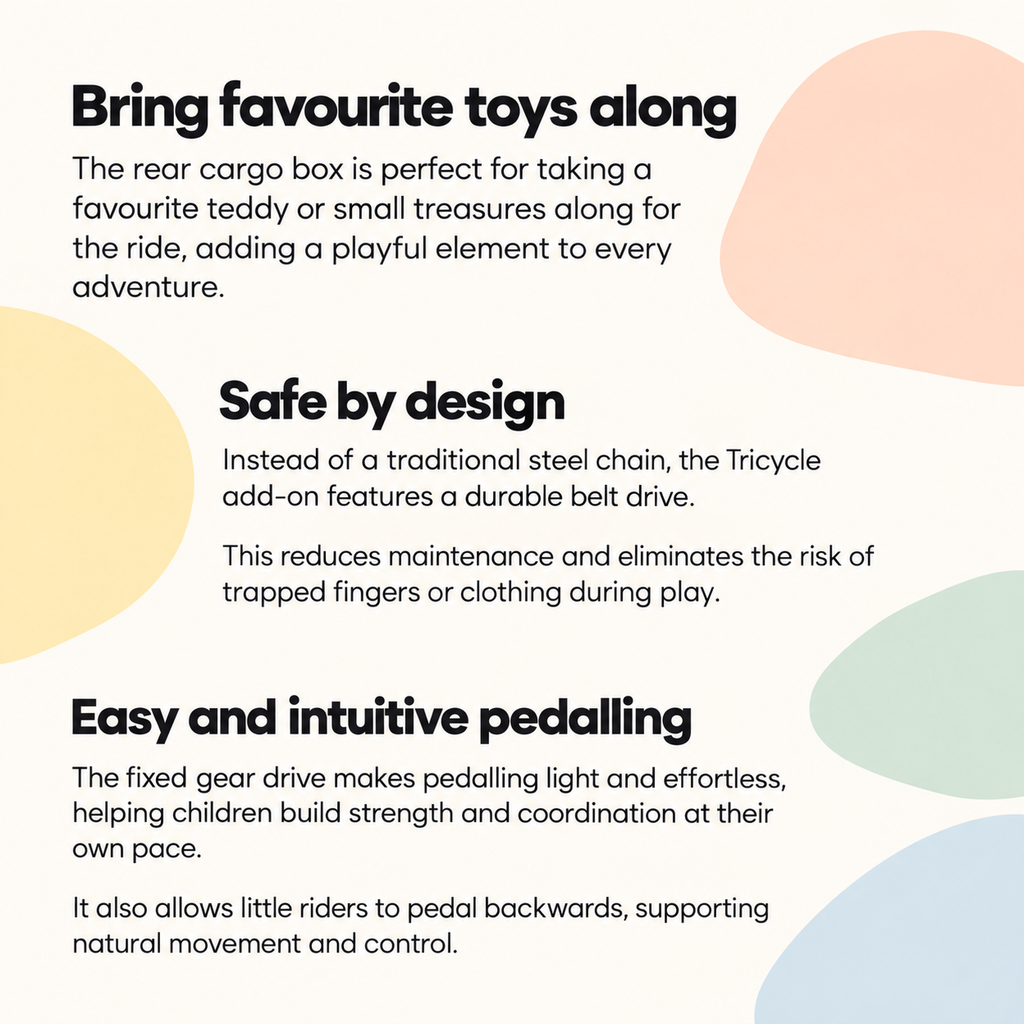‘ADD-ON’ : TRICYCLE FOR ‘BIKE 3-IN-1’ | — BY LEG&GO®
