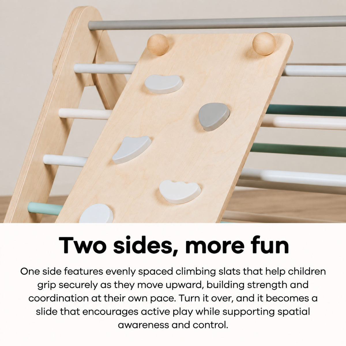 ‘ADD-ON’ : RAMP & SLIDE FOR ‘PIKLER’ WALL & TRIANGLE BY LEG&GO®