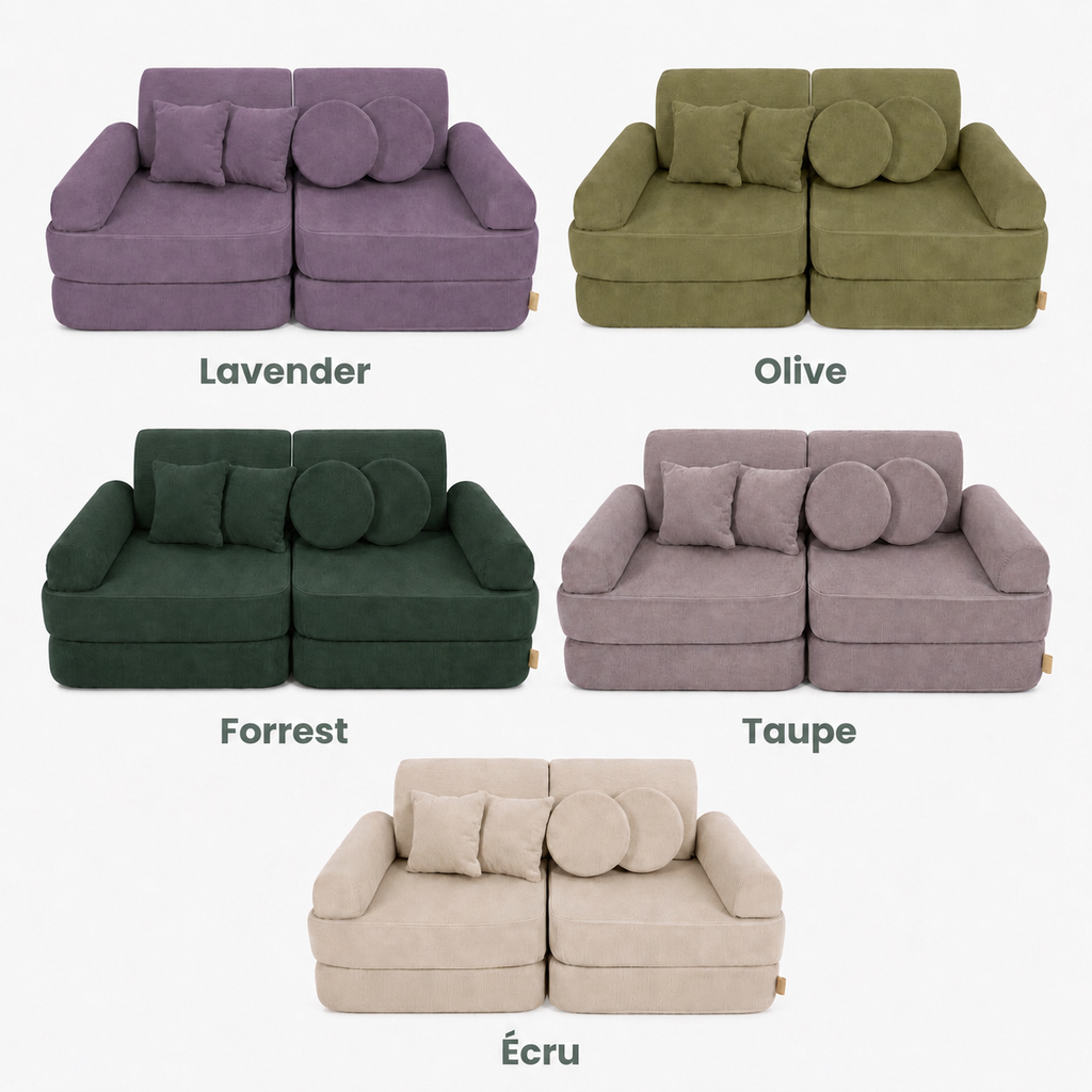 MODULAR PLAY SOFA | POCKET PLUS | 10 ELEMENTS | AESTHETIC|– BY MEOWBABY®