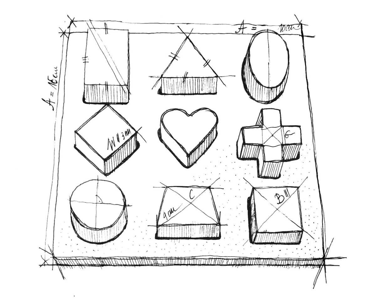 SHAPE PUZZLE BOARD | NATURAL | — BY WOODEN STORY®