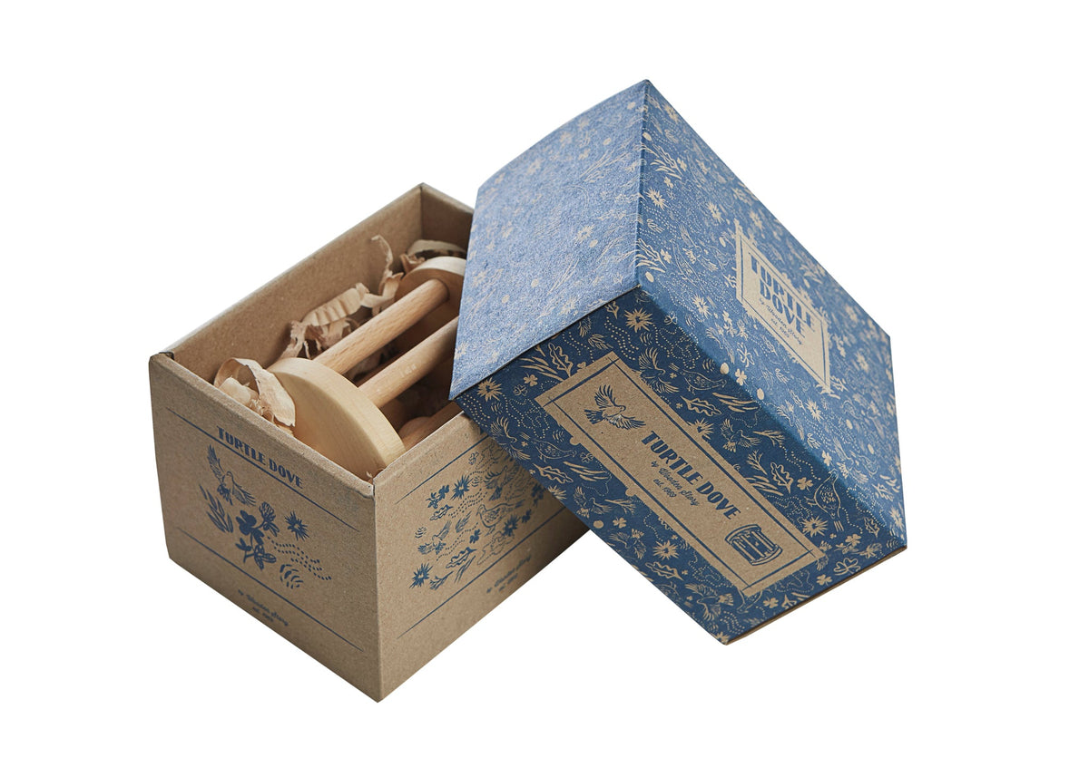 TURTLE DOVE RATTLE | SENSORY WOODEN TOY | — BY WOODEN STORY®