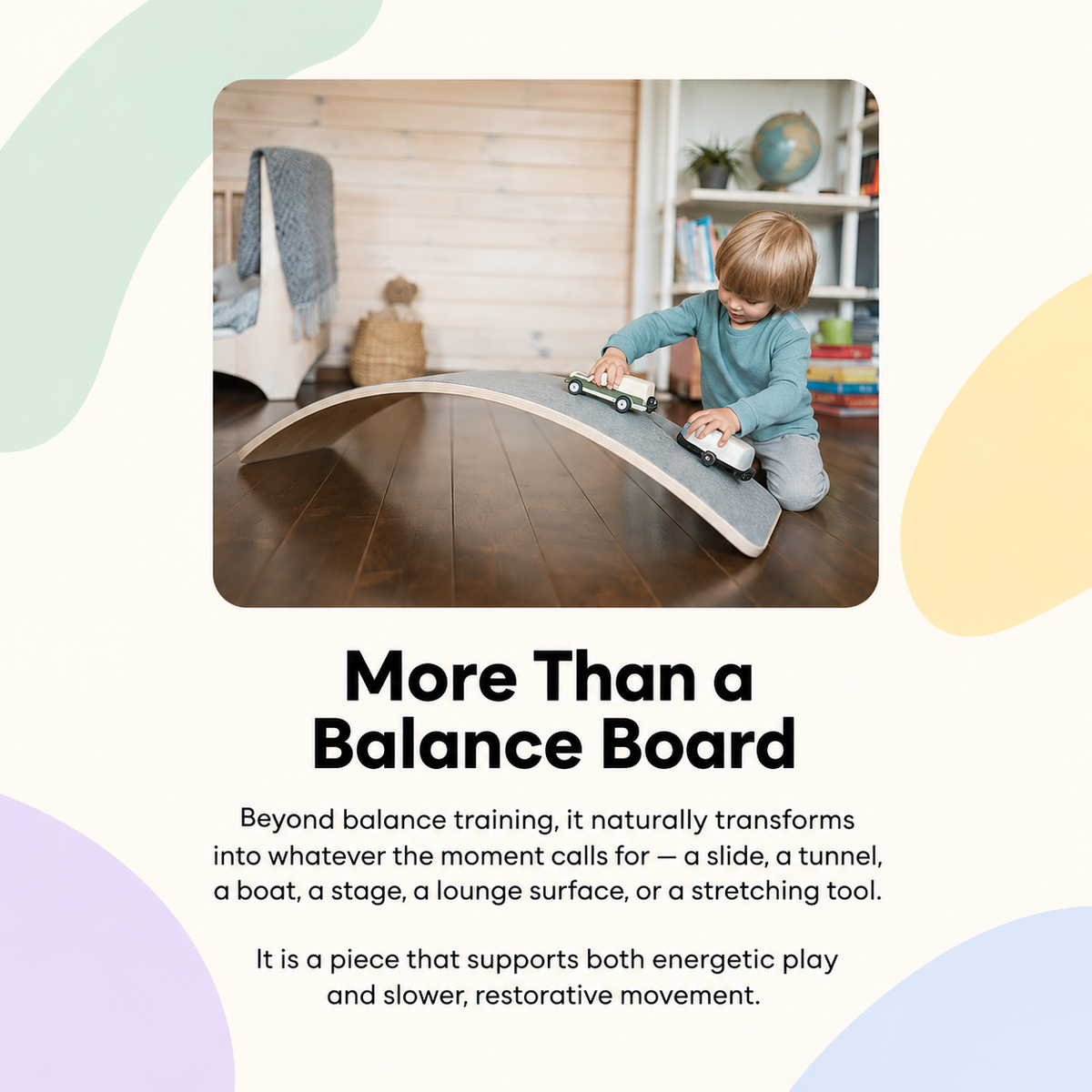 FELT BASE | WOODEN BALANCE BOARD | — BY LEG&GO®