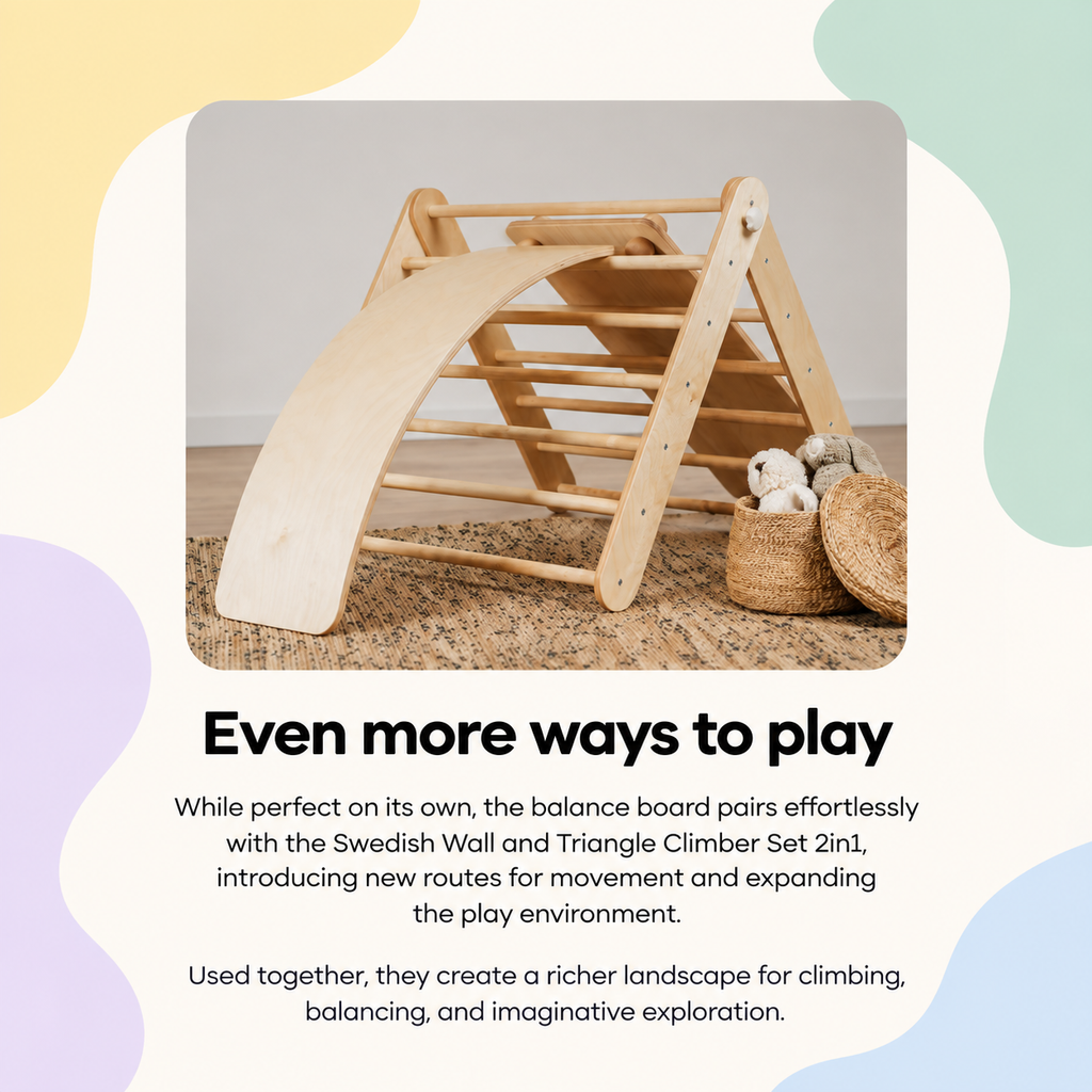 FELT BASE | WOODEN BALANCE BOARD | — BY LEG&GO®