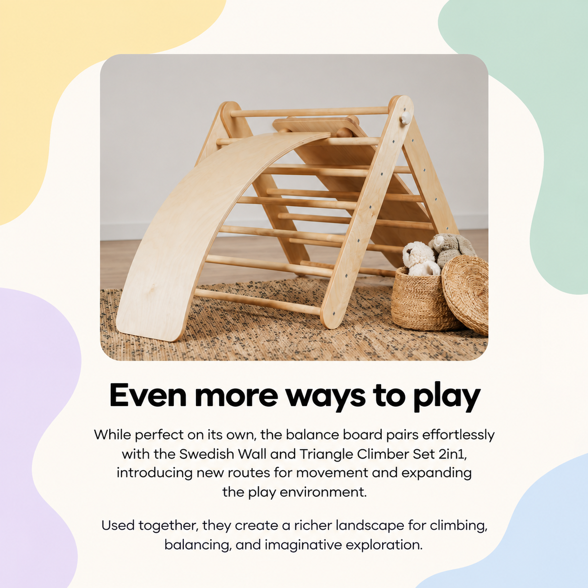 FELT BASE | WOODEN BALANCE BOARD | — BY LEG&GO®
