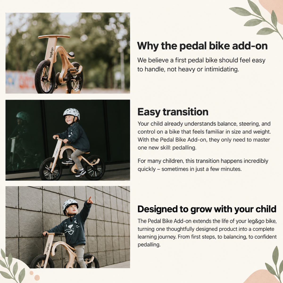 ‘ADD ON’ : PEDALS FOR ‘BIKE 3-IN-1’ | — BY LEG&GO®