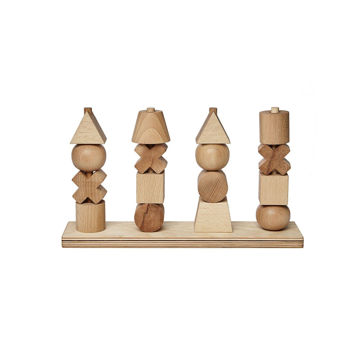 NATURAL STACKING TOY | MONTESSORI | — BY WOODEN STORY®