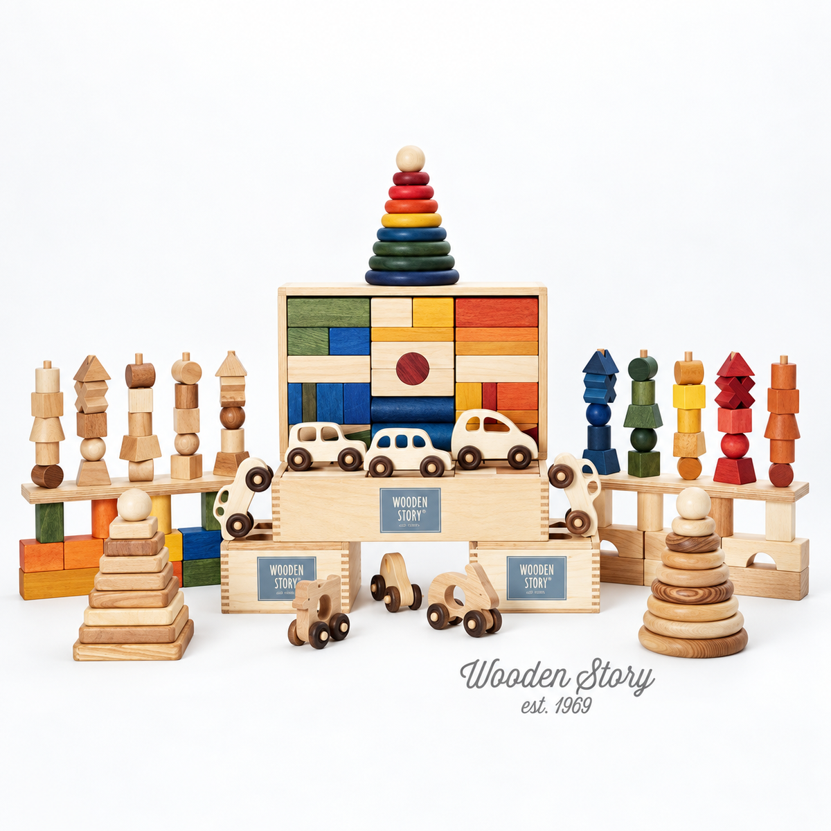 HORIZONTAL STACKING TOY | — BY WOODEN STORY®