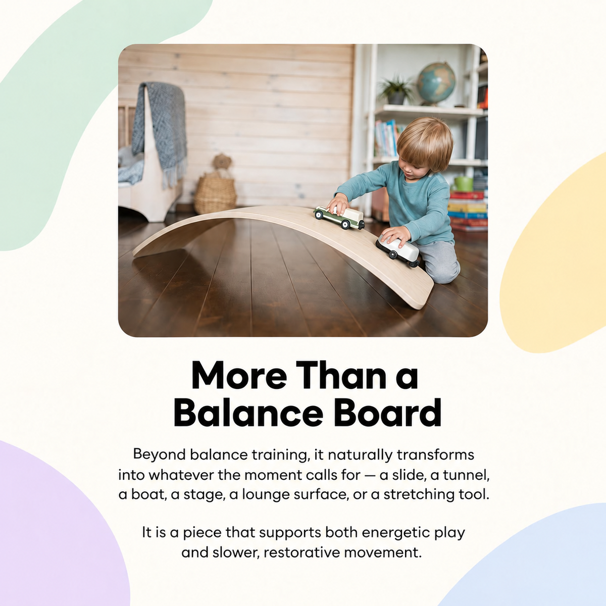 WOODEN BALANCE BOARD | — BY LEG&GO®