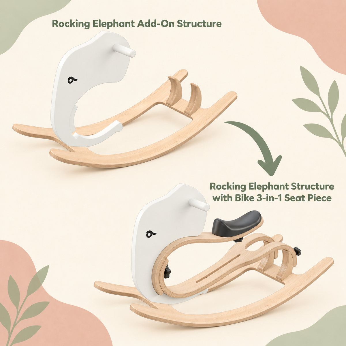 ‘ADD-ON’ : ROCKING ELEPHANT FOR ‘BIKE 3-IN-1’ | — BY LEG&GO®