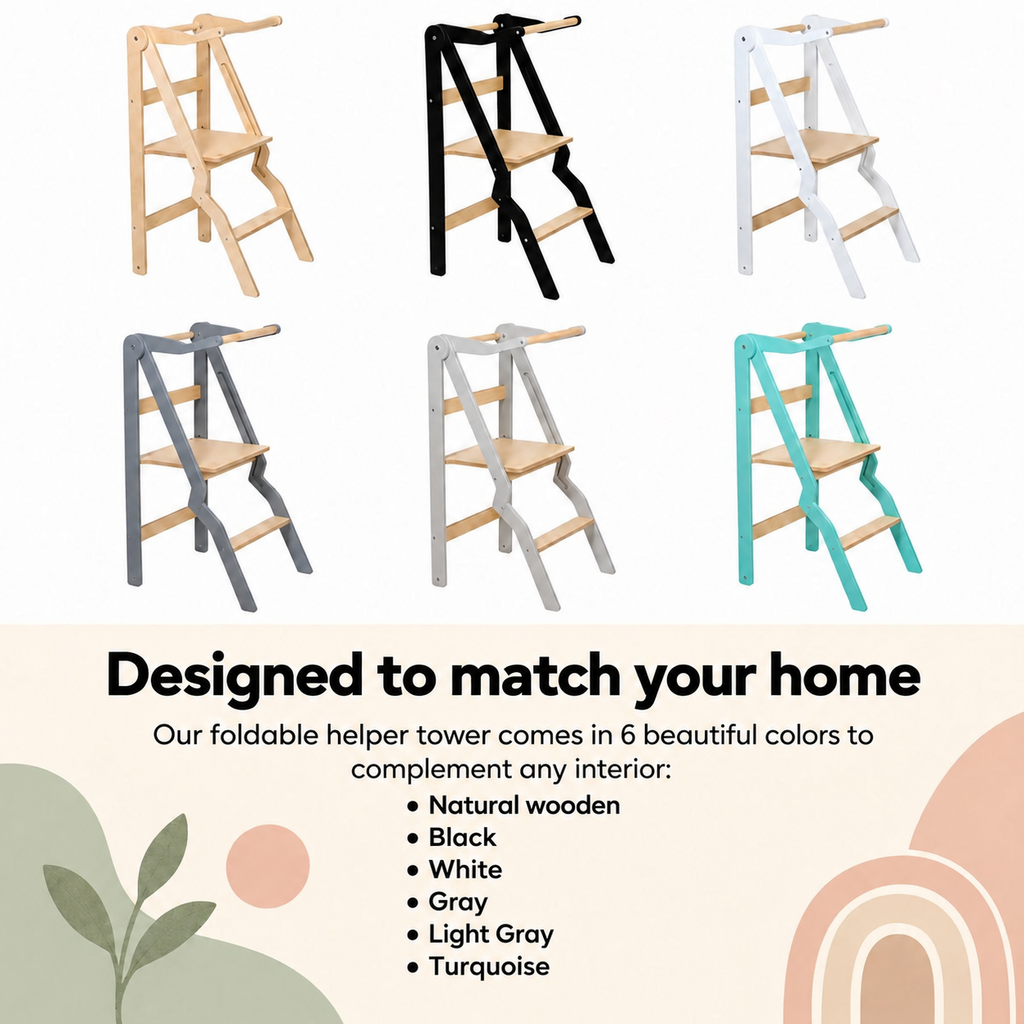 FOLDABLE LEARNING TOWER | ZIGZAG | — BY LEG&GO®