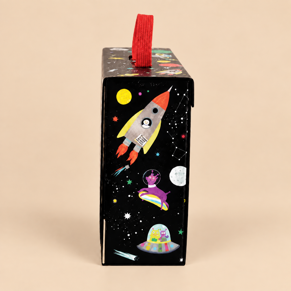 PORTABLE PLAYBOX | ‘SPACE’  WITH 15 WOODEN PIECES | — BY FLOSS & ROCK®