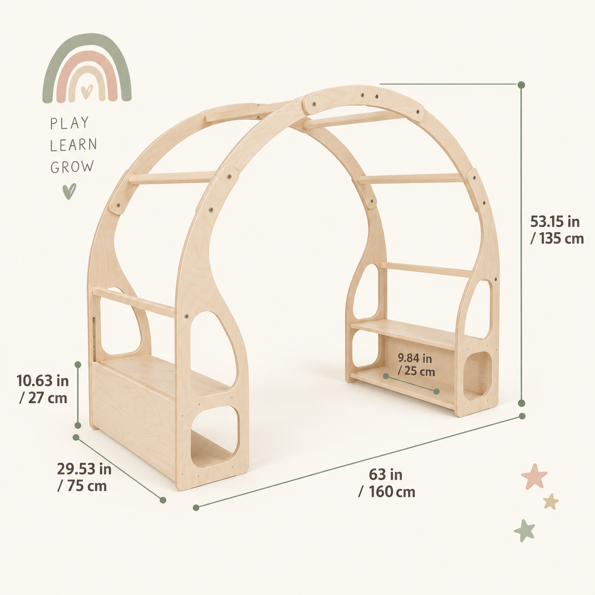 MONTESSORI ARCH | PLAY STAND & TOY SHELF | — BY MONTESSORI HOUSE BED