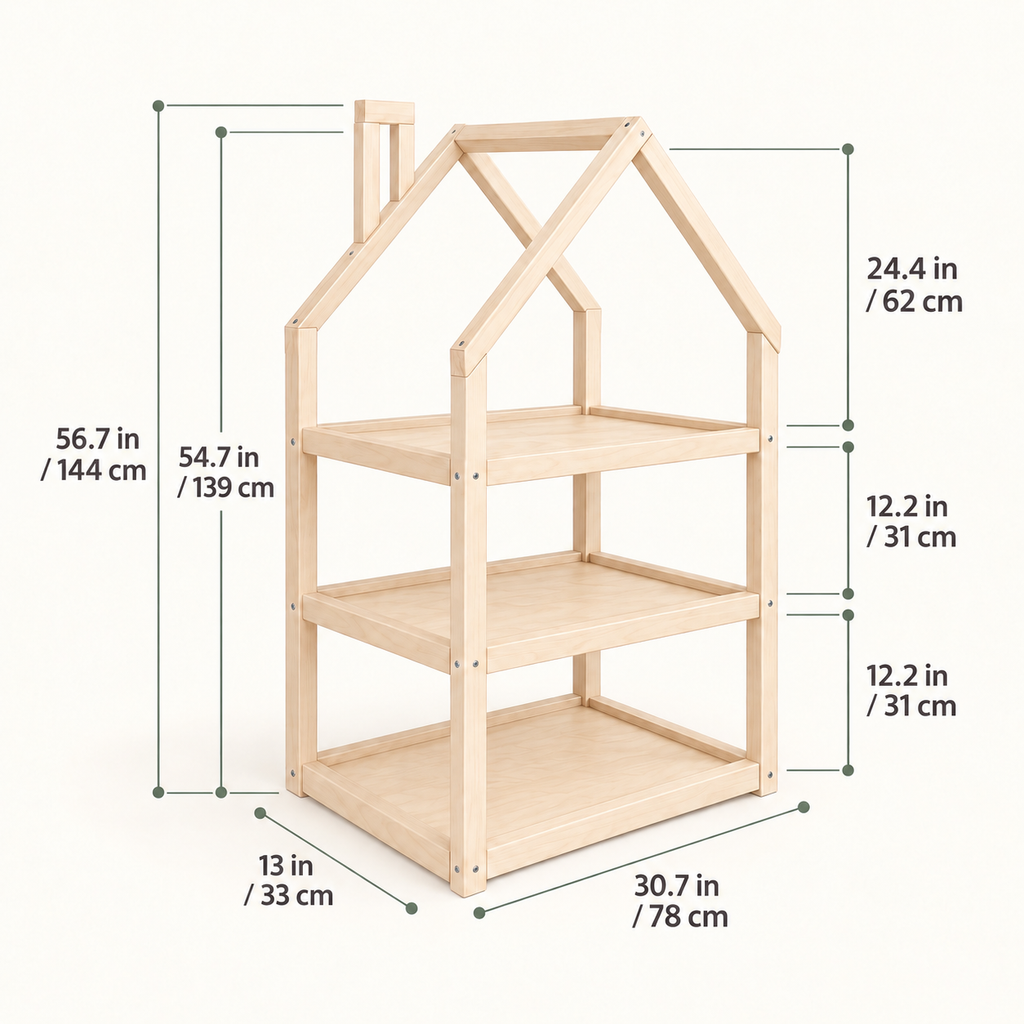 HOUSE-SHAPED SHELF | — BY MONTESSORI HOUSE BED®
