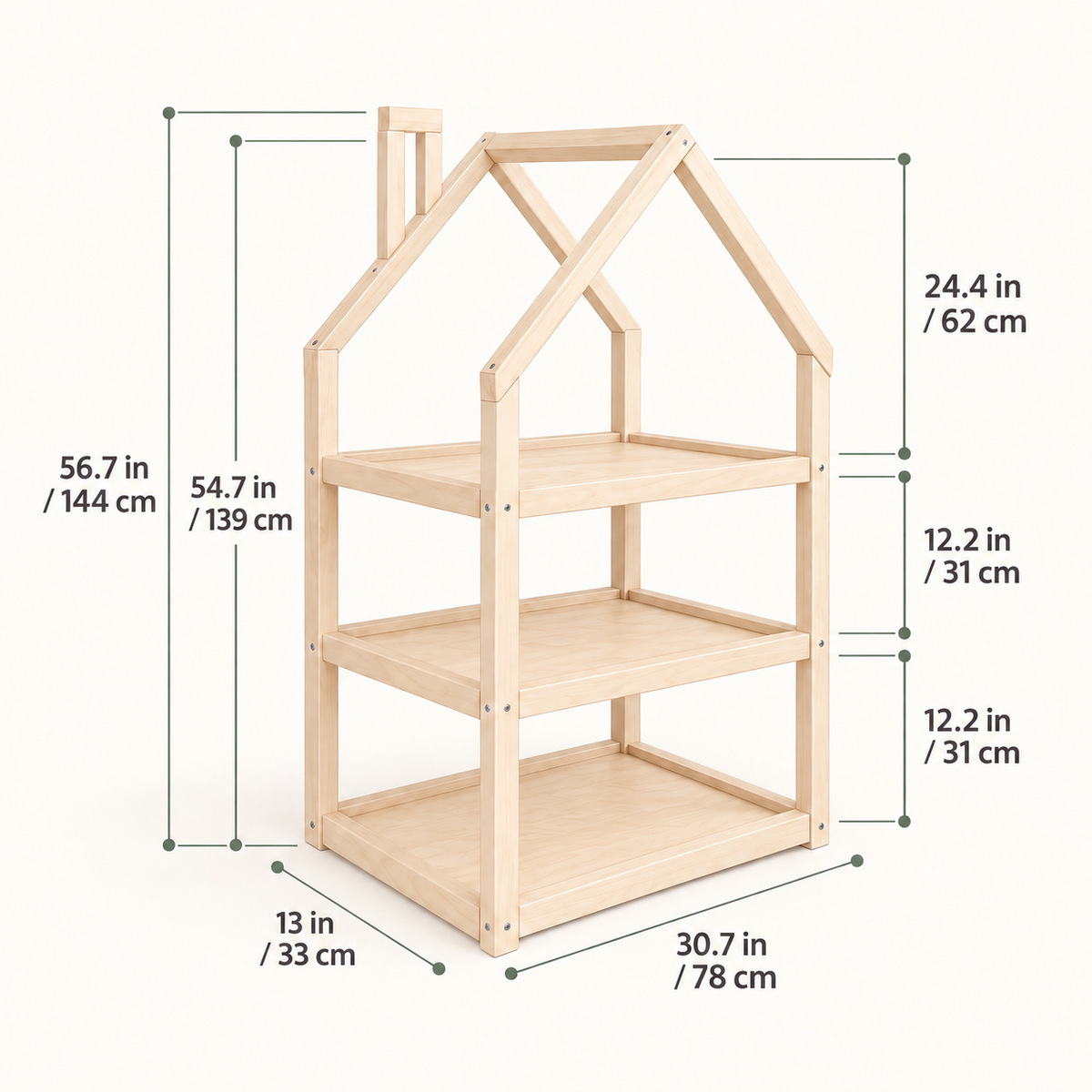 HOUSE-SHAPED SHELF | — BY MONTESSORI HOUSE BED®