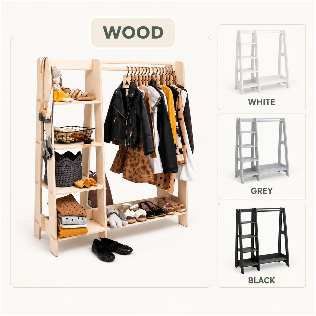 OPEN WARDROBE FOR TODDLERS | — BY MONTESSORI HOUSE BED®