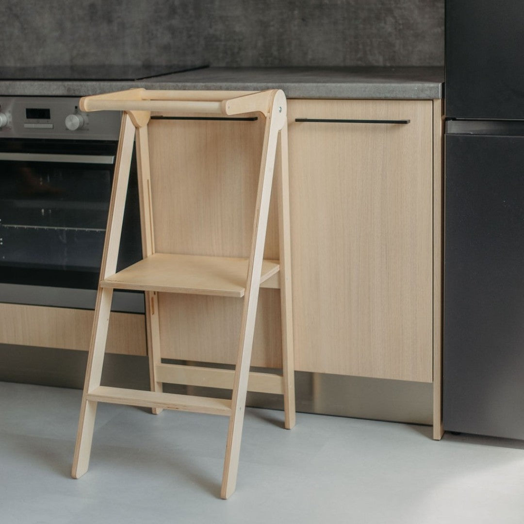Foldable Kitchen Tower With Removable Rail