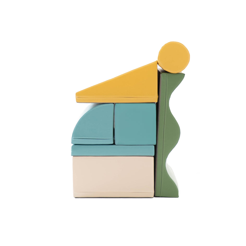 Soft Play 7 Foam Block Set - Pastel Turquoise Discoverer