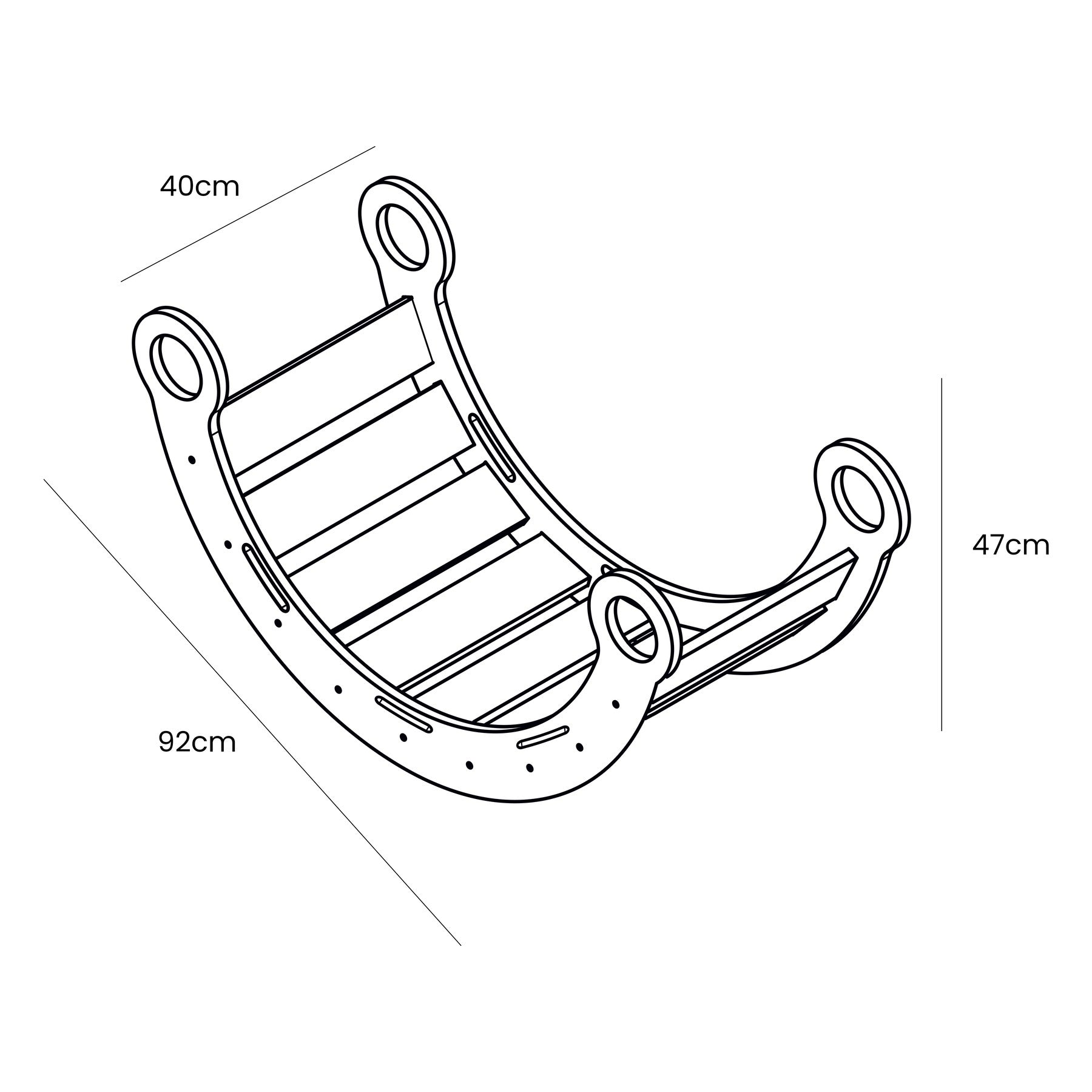 Snug Rocker for Kids - Natural With Beige Pillow