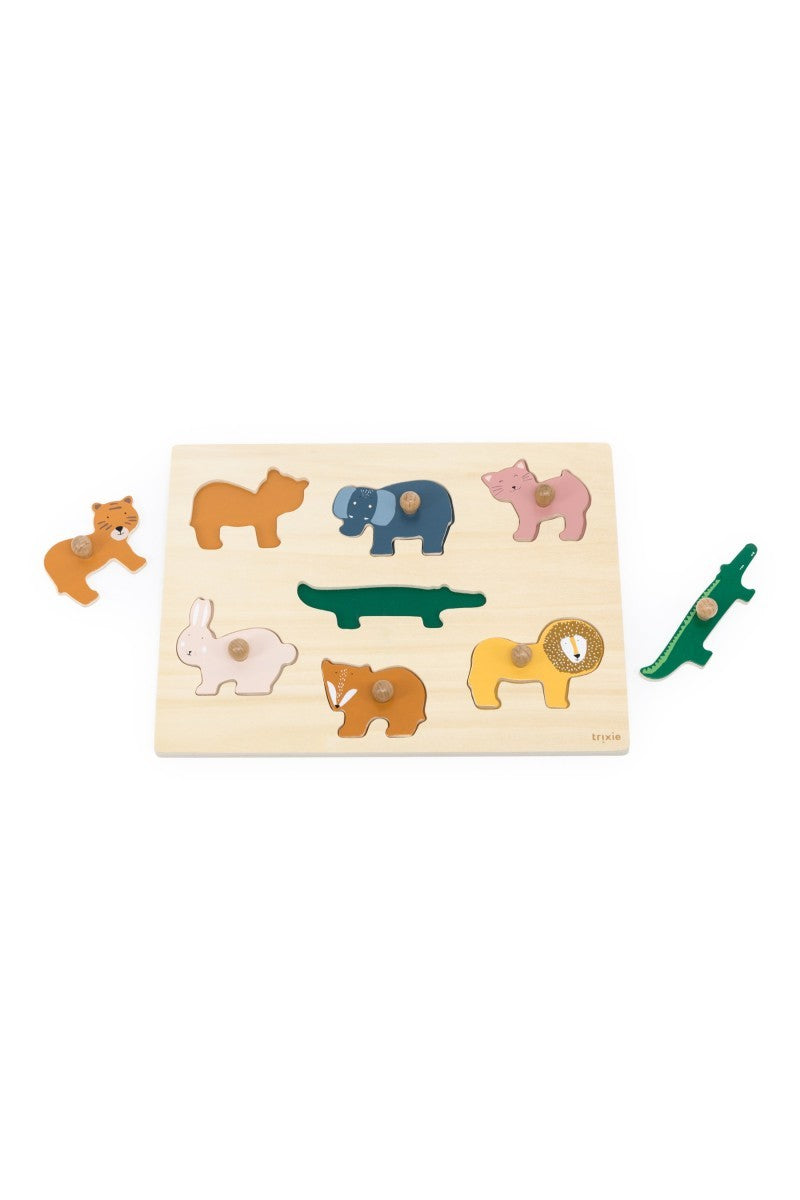 Wooden Puzzle, 7pcs - Trixie Baby Animals